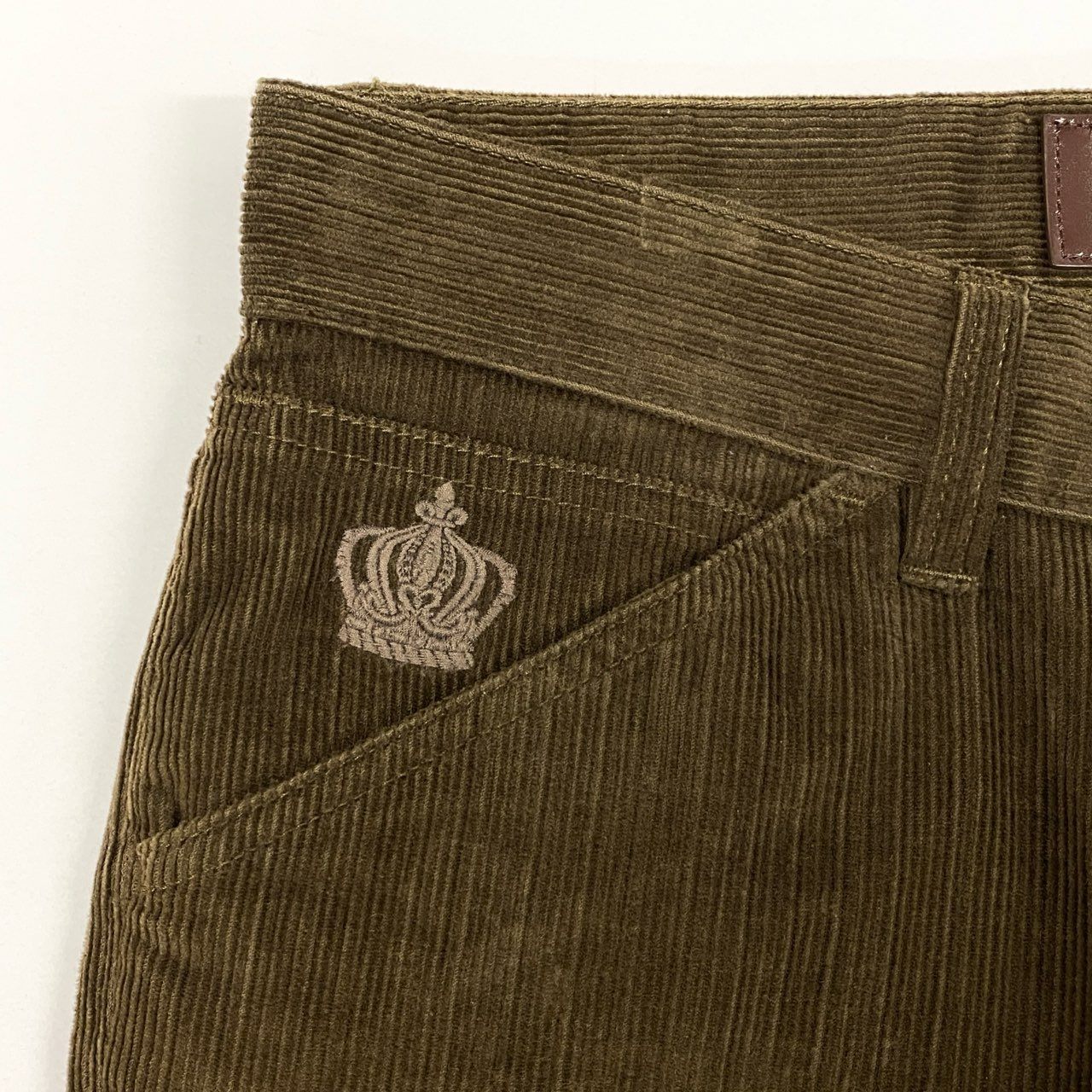 31L8 DOLCE&GABBANA DENIM ドルチェアンドガッパーナ イタリア製 14STRETCH コーデュロイパンツ ボトムス 伸縮ストレッチ○ メンズ 紳士服 44 カーキ系k02i