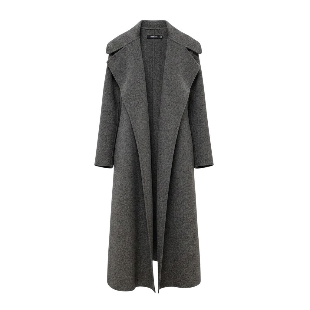 55h21 LAUREN RALPH LAUREN ローレンラルフローレン チェスターコート ウールロングコート  00サイズ グレー レディース 女性用u02t