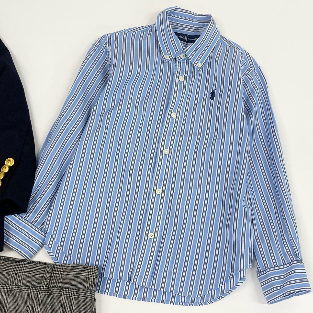ラルフローレン キッズ 紺ブレ ジャケット&シャツ入学式 2点120 kyy0063.jpg