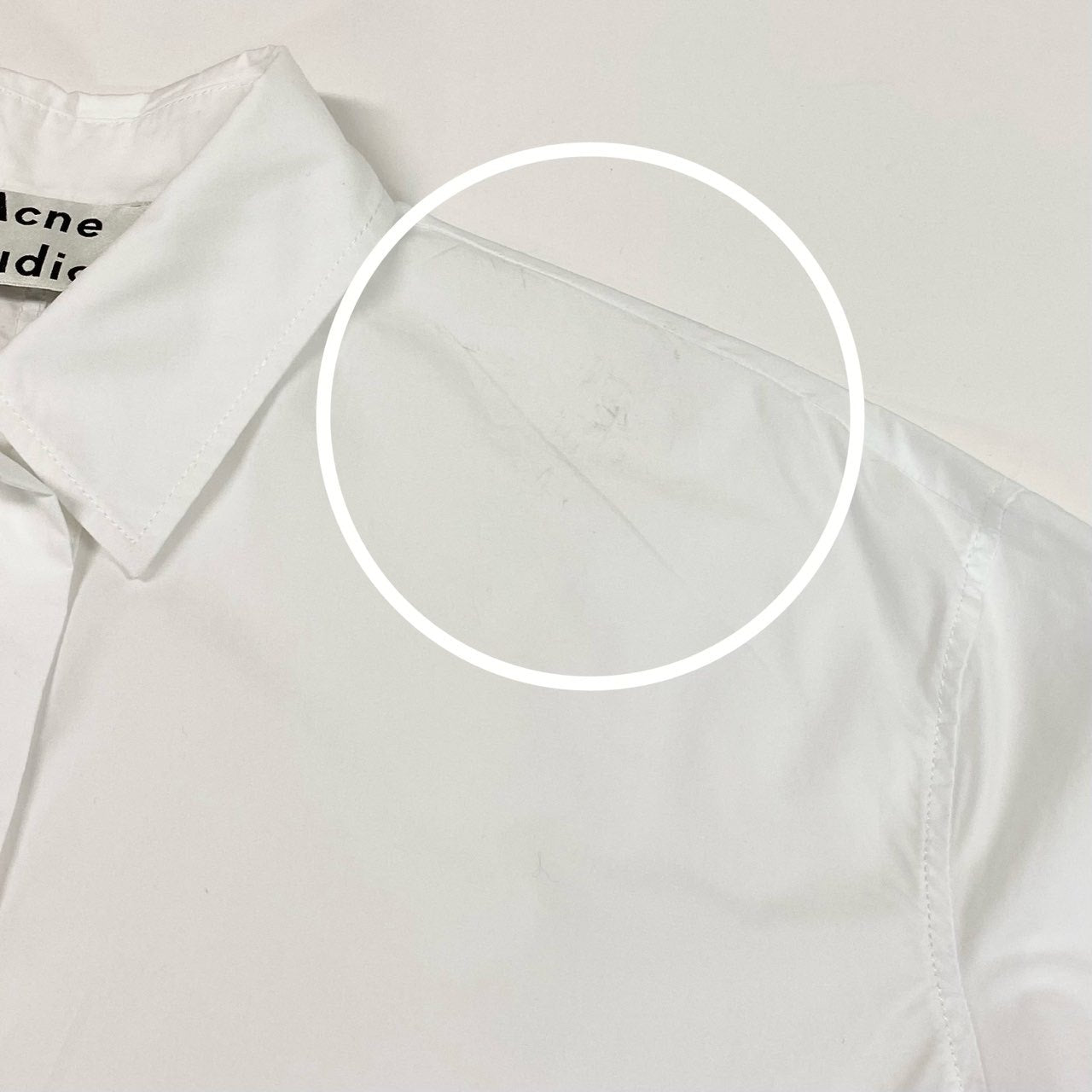 Ec2 Acne Studios アクネ ストゥディオズ 5分袖 シャツワンピース トップス 34 ホワイト コットン レディースu02t