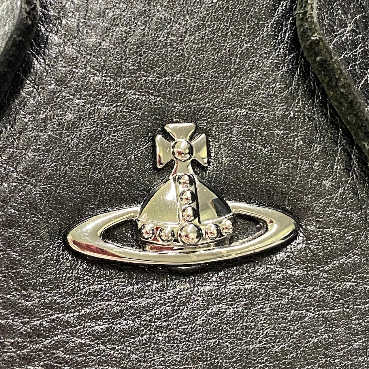 g11 Vivienne Westwood ヴィヴィアンウエストウッド センターオーブ レザーハンドバッグ Center ORB Hand Bag ブラック レザーt18r