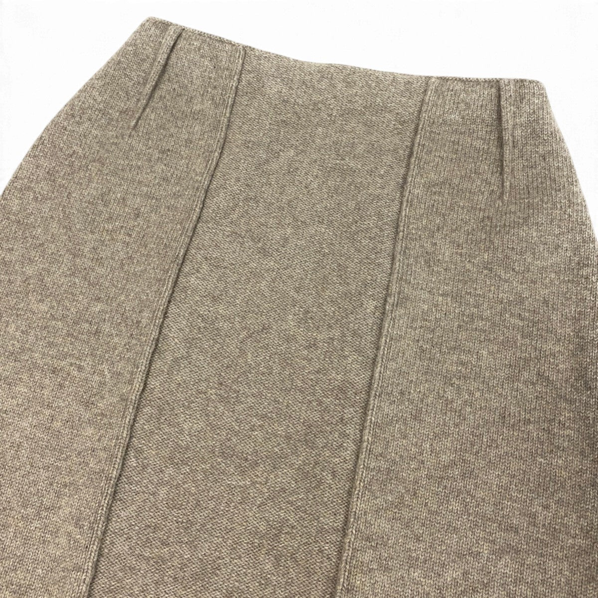 Ej15 【未使用タグ付】 LOUIS VUITTON ルイヴィトン 24aw カシミヤ混 ミディ丈 ニットスカート RW242WB サイズL ベージュ レディースu02t