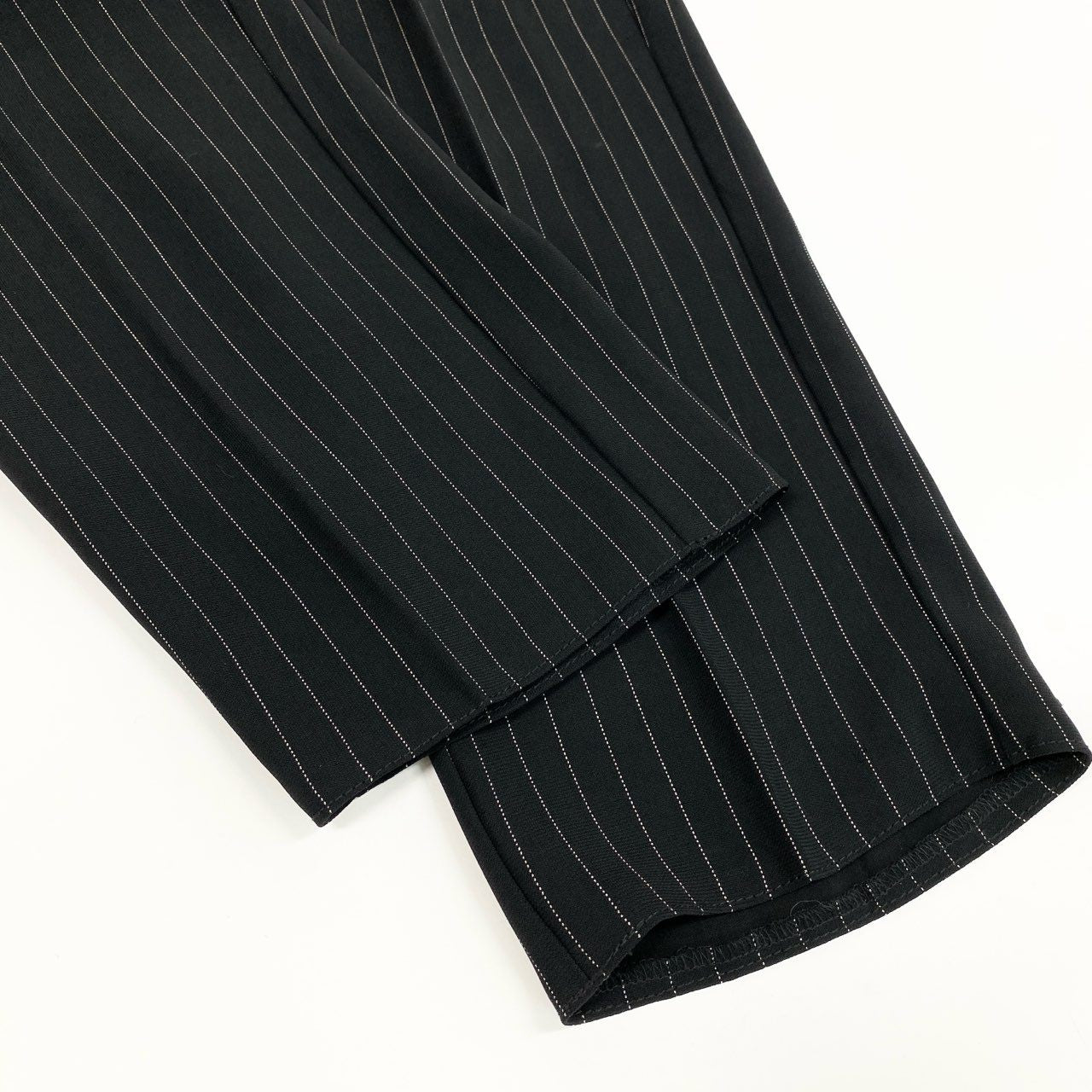 31k2 MM6 Maison Margiela エムエムシックス メゾンマルジェラ イタリア製 ストライプ柄 スラックスパンツ ボトムス S32KA0463 38 ブラック レディースo07t