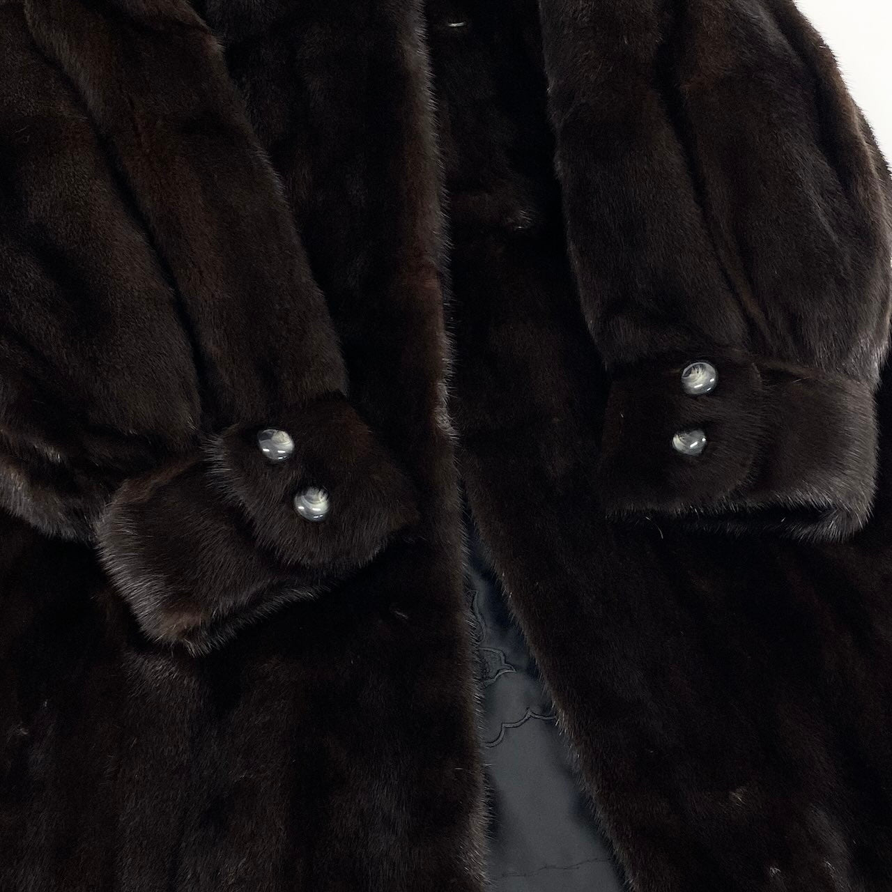 22e13 LONDON LABEL 1670 希少デザイン ダークミンク ロングコート サイズF ダークブラウン 最高級本毛皮 Mink Fur Long Coatt18r