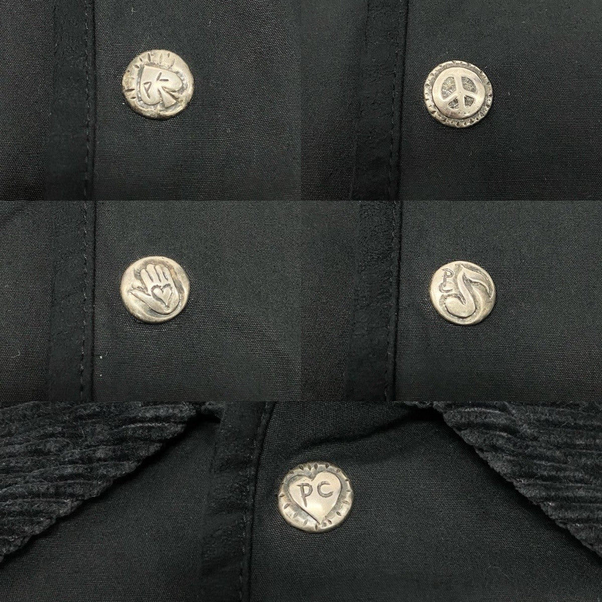 40l25 Porter Classic ポータークラシック PARAFFIN CORDUROY JACKET パラフィンコーデュロイジャケット ウィズシルバーボタン ジャケット XLサイズ ブラック コットン100％ メンズu02t