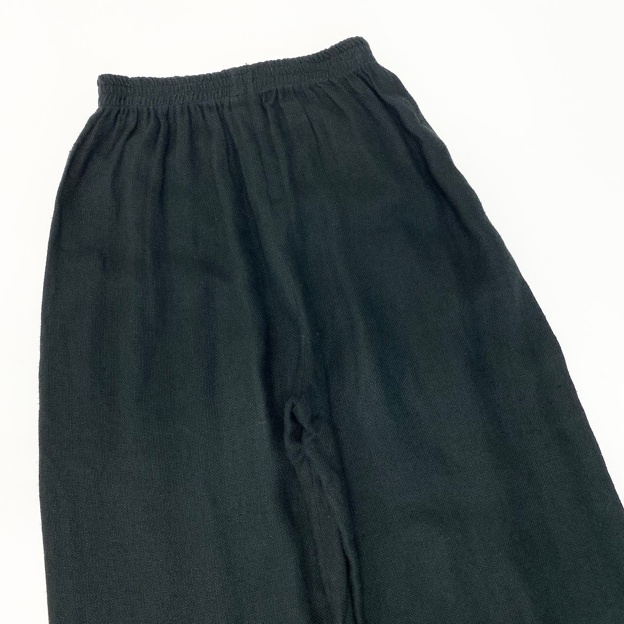 56e12 ISSEY MIYAKE イッセイミヤケ ヴィンテージ 70s~80s ワイドパンツ ボトムパンツ 日本製 9サイズ ブラック レディース 女性用u02t
