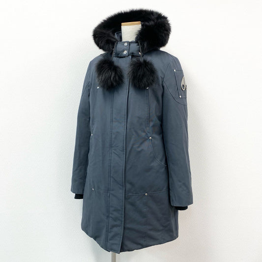 52d10 MOOSE KNUCKLES ムースナックルズ STIRLING PARKA スターリングジャケット ダウンジャケット L グレー 画像参照