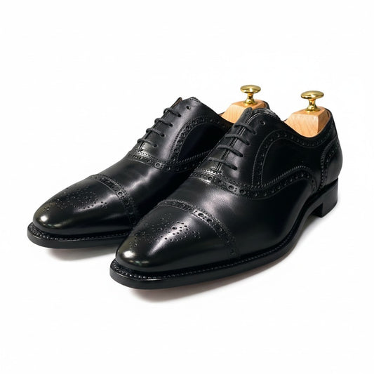 2g7 《極美品》 SCOTCH GRAIN スコッチグレイン 限定規格品 KUROBAKO2020 ドレスシューズ 20201 25.5cm ブラック レザー 革靴 純正シューツリー付t18r