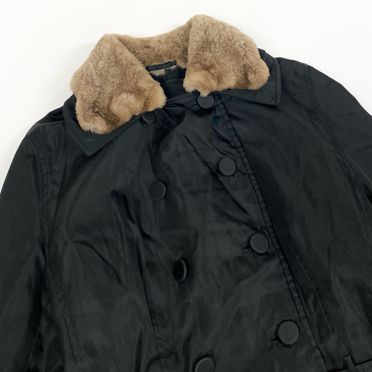 1L27 Vintage Prada ヴィンテージ プラダ Shearling Color シアリングカラー Pocono Trench Coat トレンチコート M レディース 女性用k02i