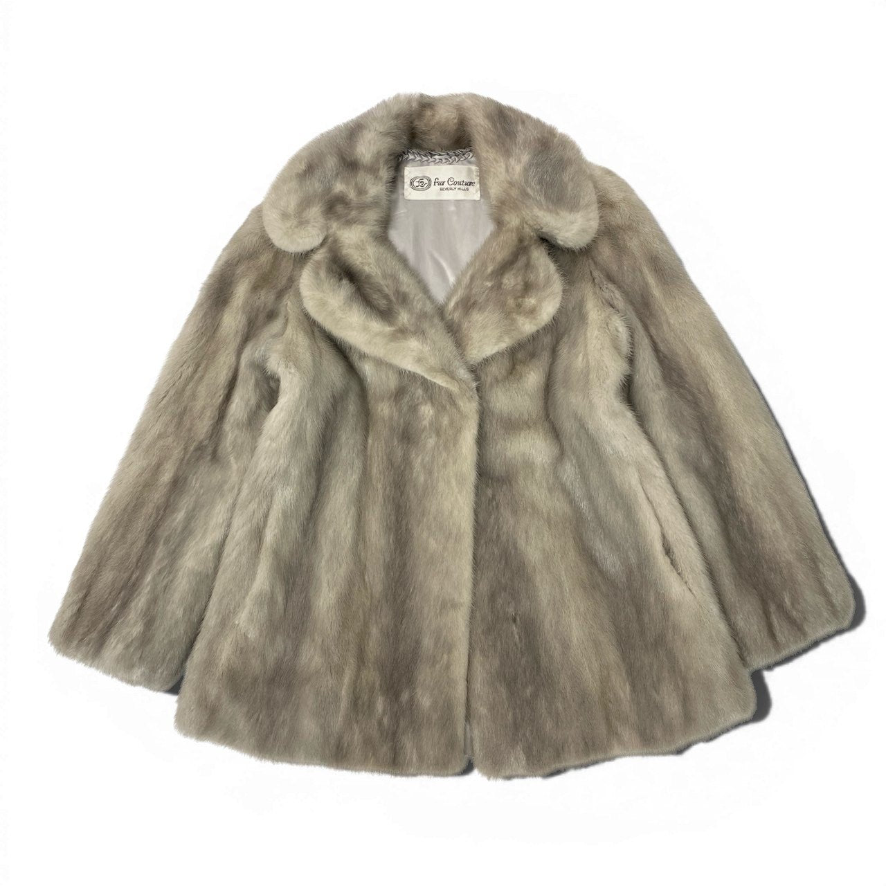 44a15 Fur Couture サファイアミンク コート サイズF シルバーグレー 本毛皮 Sapphire Mink Coat ポケット有t18r