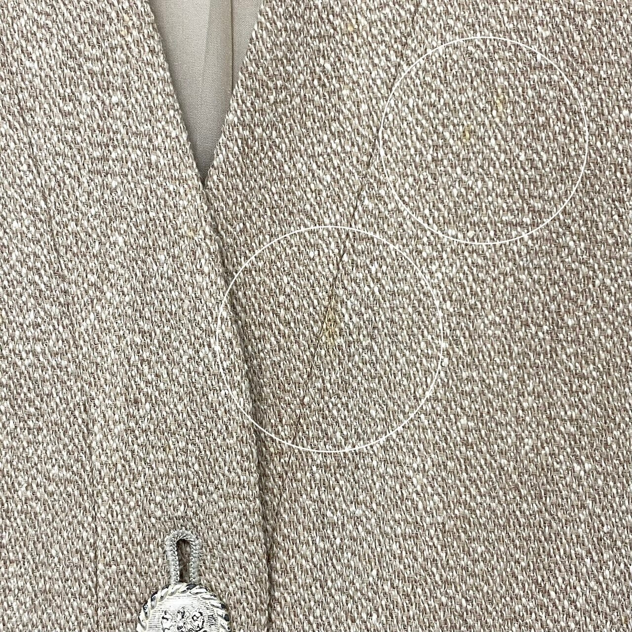 55h21 Aquascutum アクアスキュータム セットアップ スカートスーツ フォーマル ノーカラージャケット 刻印ボタン サイズ11 ベージュ レディース 女性用o07t