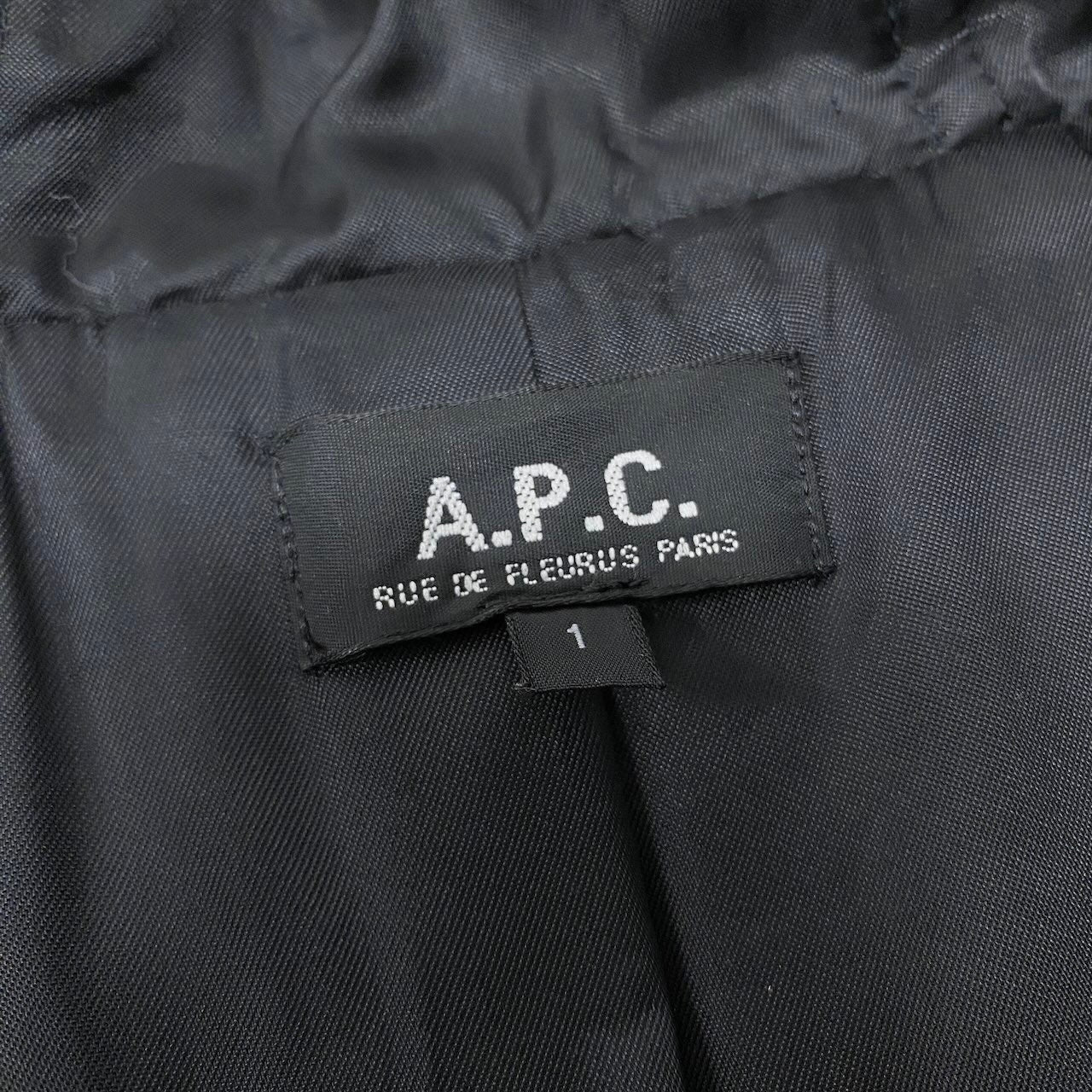 72g4 A.P.C. アーペーセー フーデット デニムコート ロングコート サイズ1 インディゴブルー メンズ 紳士服o07t