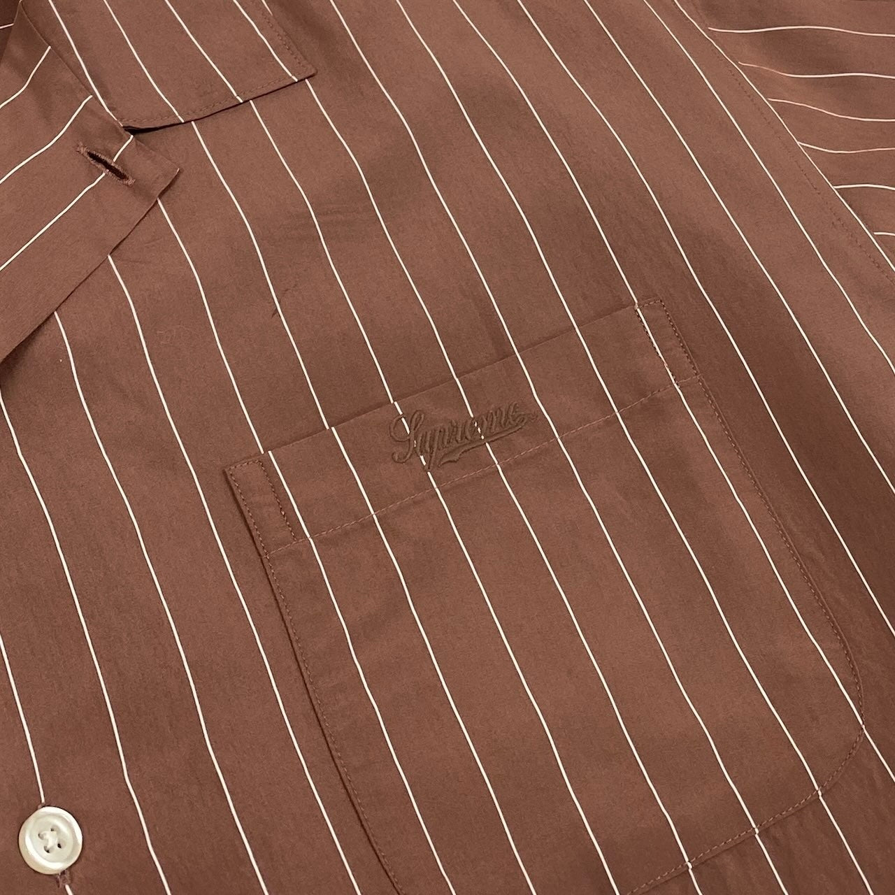 47d16 Supreme シュプリーム Stripe S/S Pajama Shirt パジャマシャツ