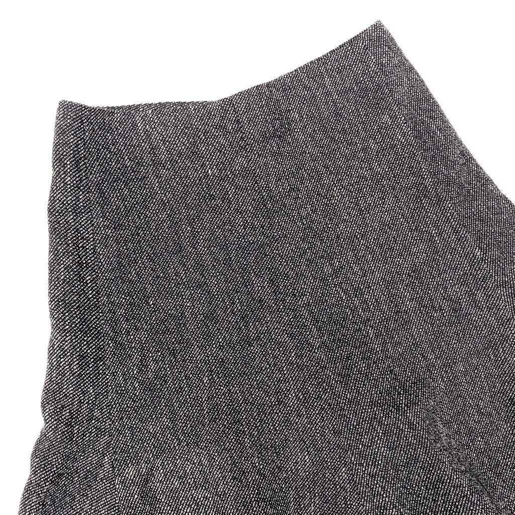 79L15 CELINE セリーヌ フィッシュテールスカート ミドル丈 メランジ バックジップ 38 ブラック レディース 女性用u02t