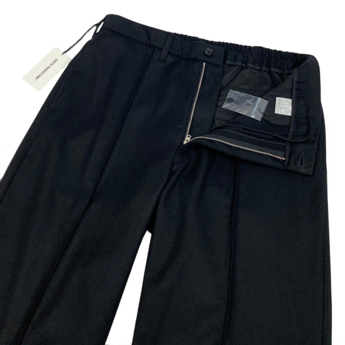 16i30 【新品保管品】COOTIE PRODUCTIONS クーティープロダクションズ 24AW イージートラウザー ボトムパンツ カシミヤ混 Lサイズ ブラック メンズ 男性用u02t