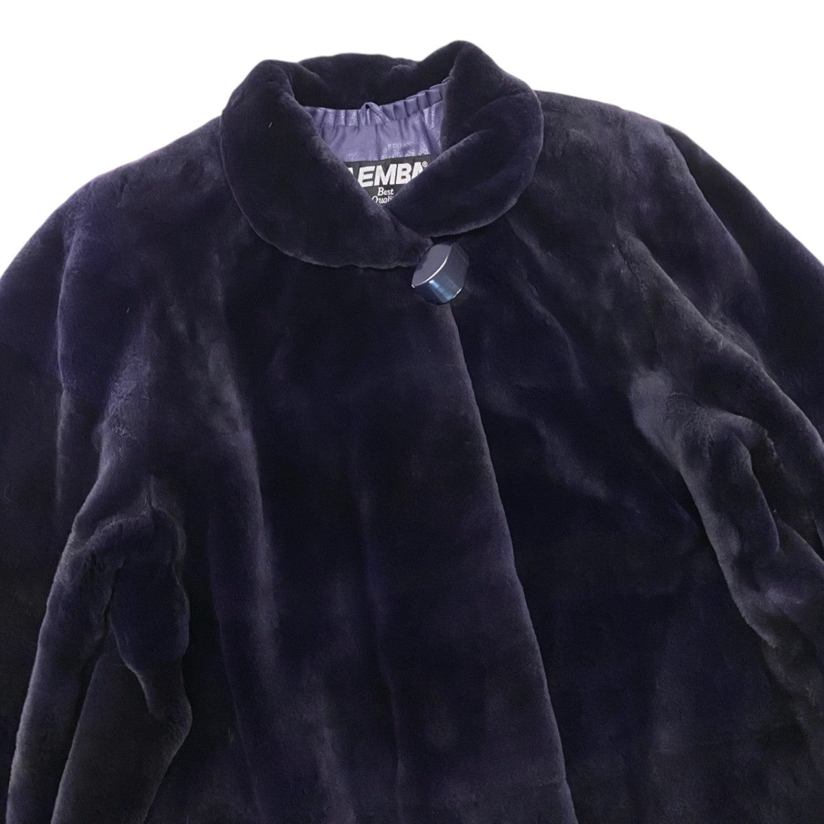 52i24 EMBA エンバ 染め シェアードミンク ファーコート サイズF ダークパープル 本毛皮 Shared Mink Fur Coat リアルファーt18r