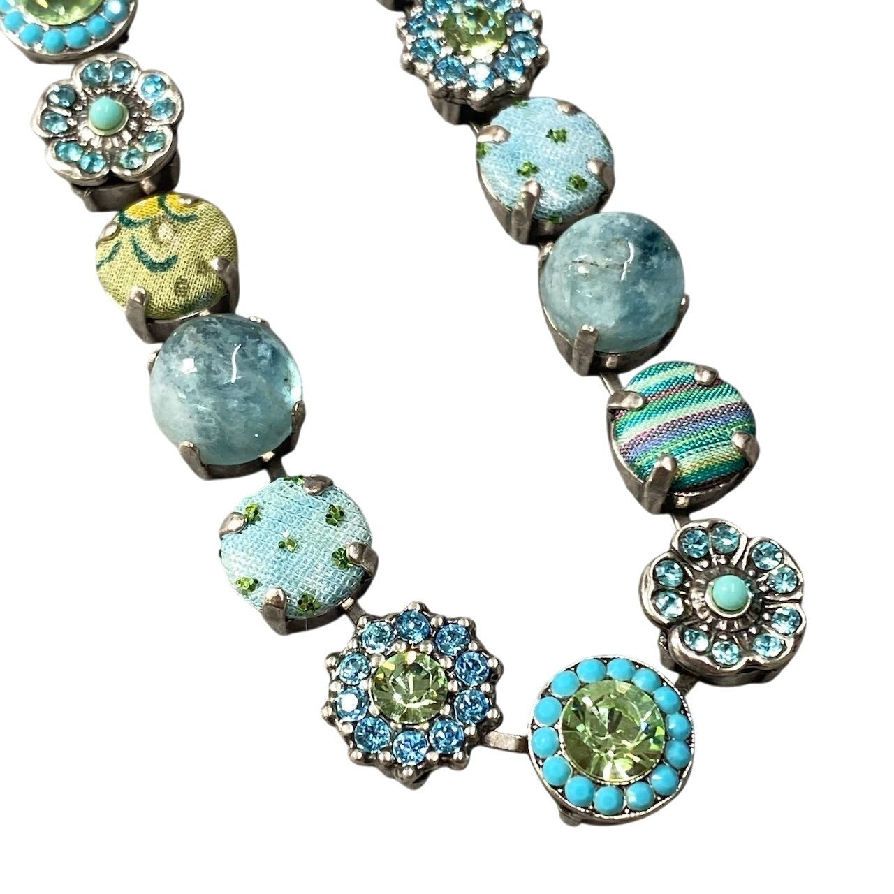 h11 ② 《美品》 Mariana マリアナ 天然石 × クリスタル ビジュー スカイブルー アクセサリー ジュエリー アンティークt18r