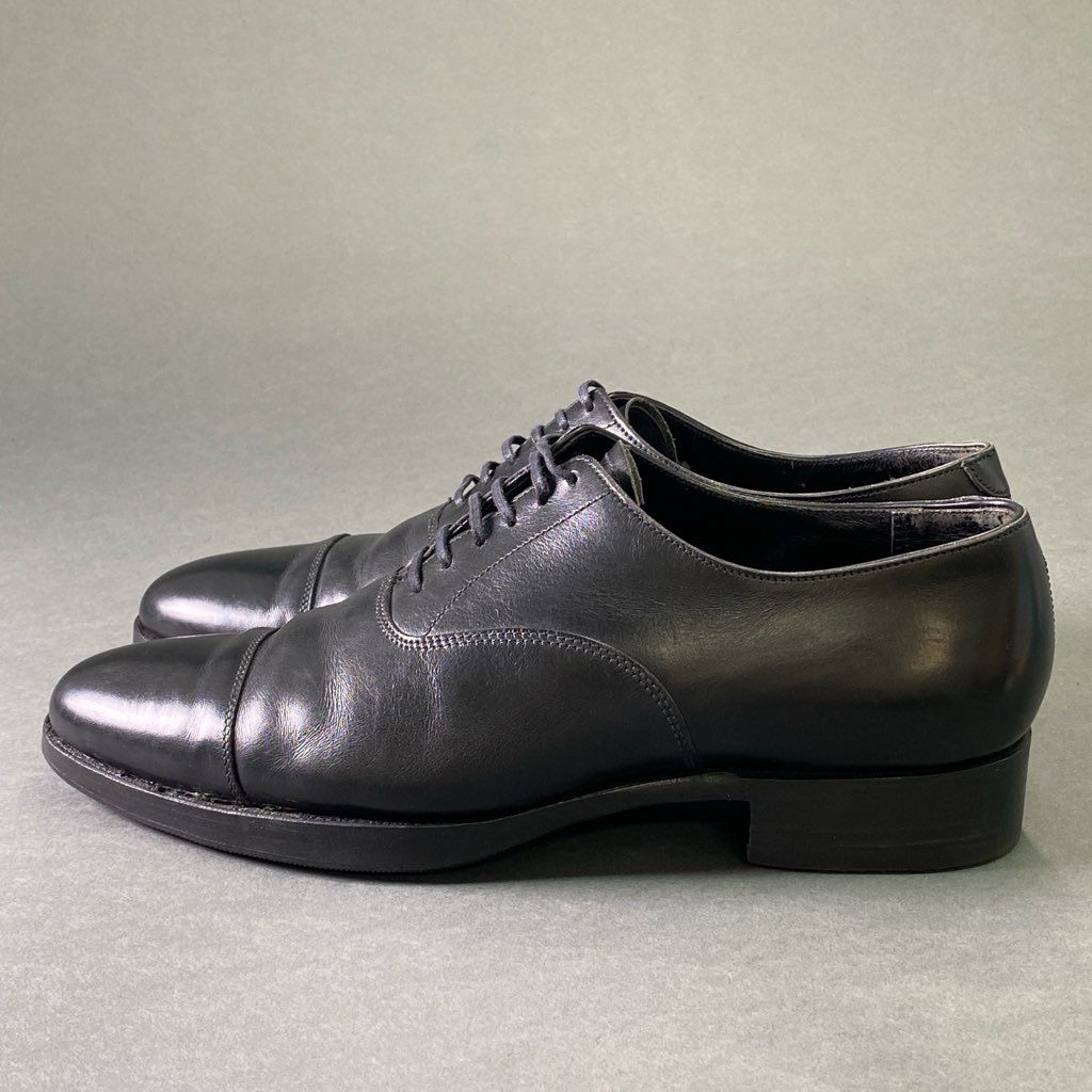 1e7 《美品》 Crockett＆Jones クロケットアンドジョーンズ ALKA LONSDALE ロンズデール ストレートチップ ドレスシューズ 24.5cm ブラック レザー ビジネス フォーマル オードリー
