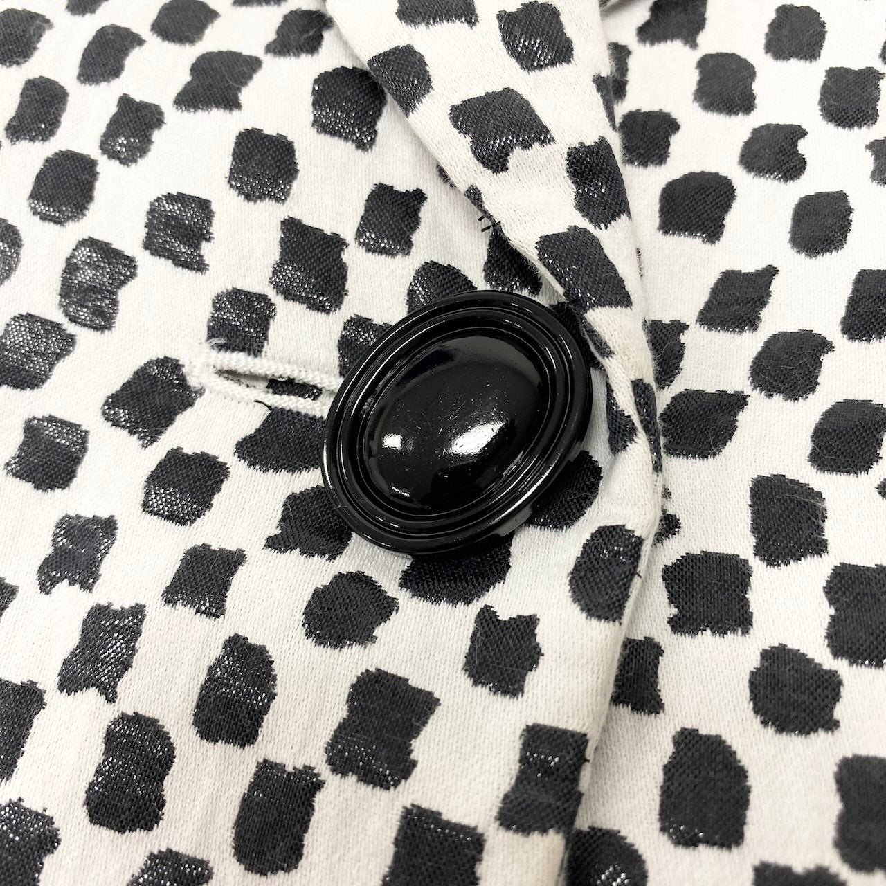 76d9 Christian Dior クリスチャンディオール テーラードジャケット ブレザー ピークド 総柄 7 ホワイト コットン レディースo07t