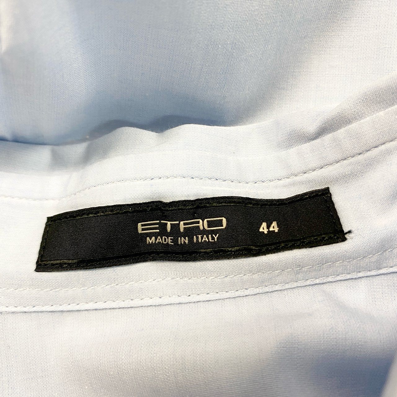 77b17 ETRO エトロ ロングスリーブシャツ ブラウス 刺繍デザイン 薄手 イタリア製 レディース 女性用 サイズ44 ライトブルー コットン100％u02t