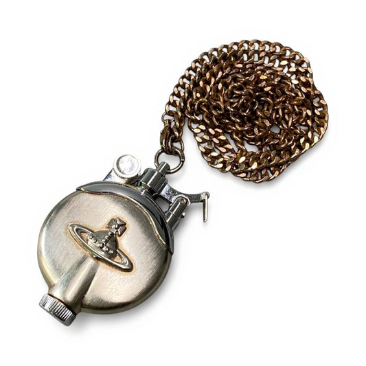 b2 Vivienne Westwood ヴィヴィアンウエストウッド ORB メタルオーブライター ネックレス メタリック 廃盤 火花〇t18r