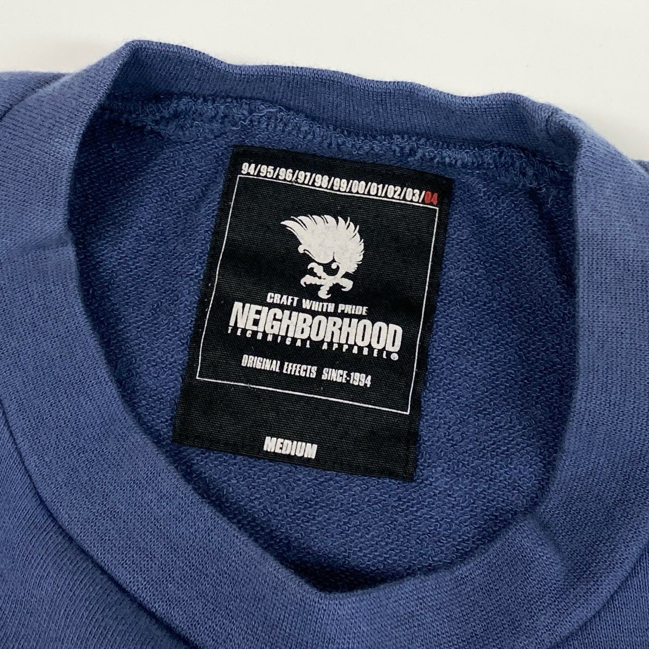 81j8 NEIGHBORHOOD ネイバーフッド 2004年 初期 クルーネック カットソー ロンT ロングスリーブ トップス メンズ 紳士服 M ネイビー コットン100％u02t
