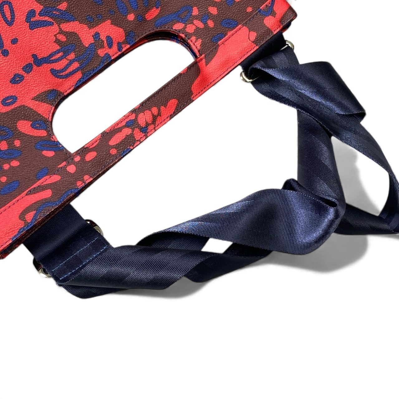 gk16《美品》 Vivienne Westwood ヴィヴィアンウエストウッド 2WAY ショルダーバッグ レッド レザー 総柄 ハンドバッグ クラッチバッグ 鞄 カバンt18r