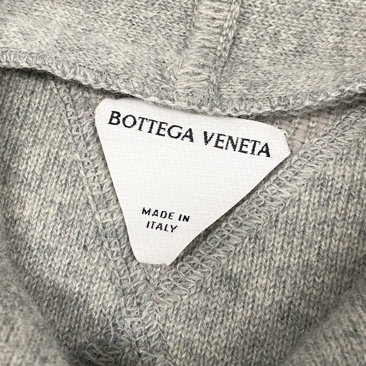 6l10《美品》定価47万円 BOTTEGA VENETA ボッテガヴェネタ 23AW コンパクトカシミア フーディ パーカー プルオーバー  753828 XS グレー