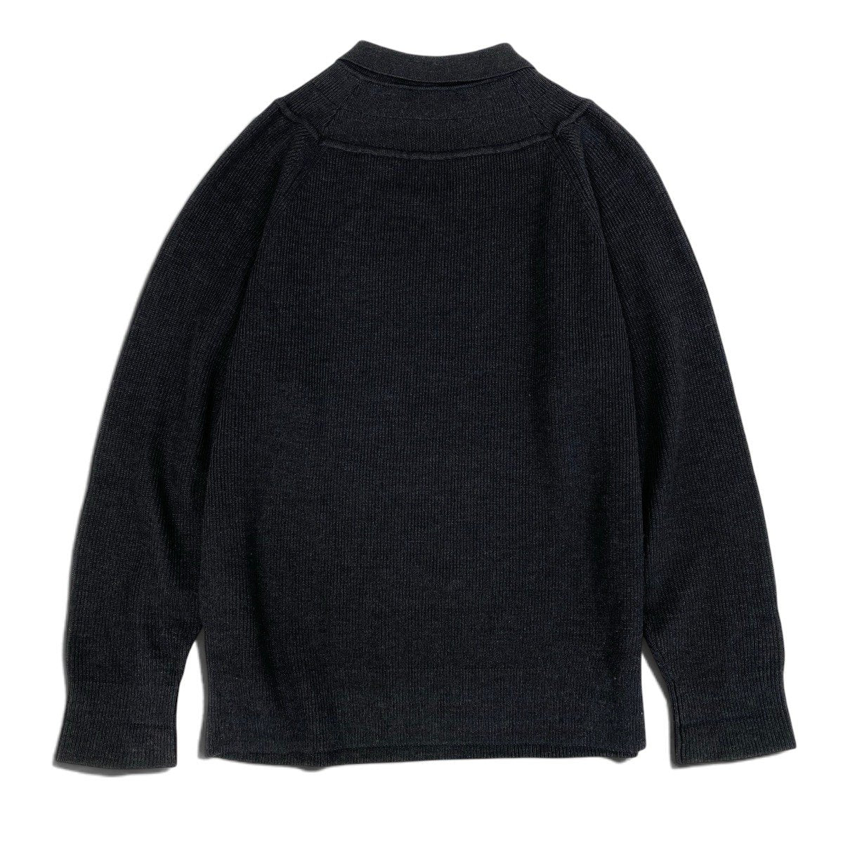Ii3 Christian Dior SPORT クリスチャンディオール 襟付き ニットセーター サイズM ロゴ刺繍 ブラック ウール シルク レディースo07t