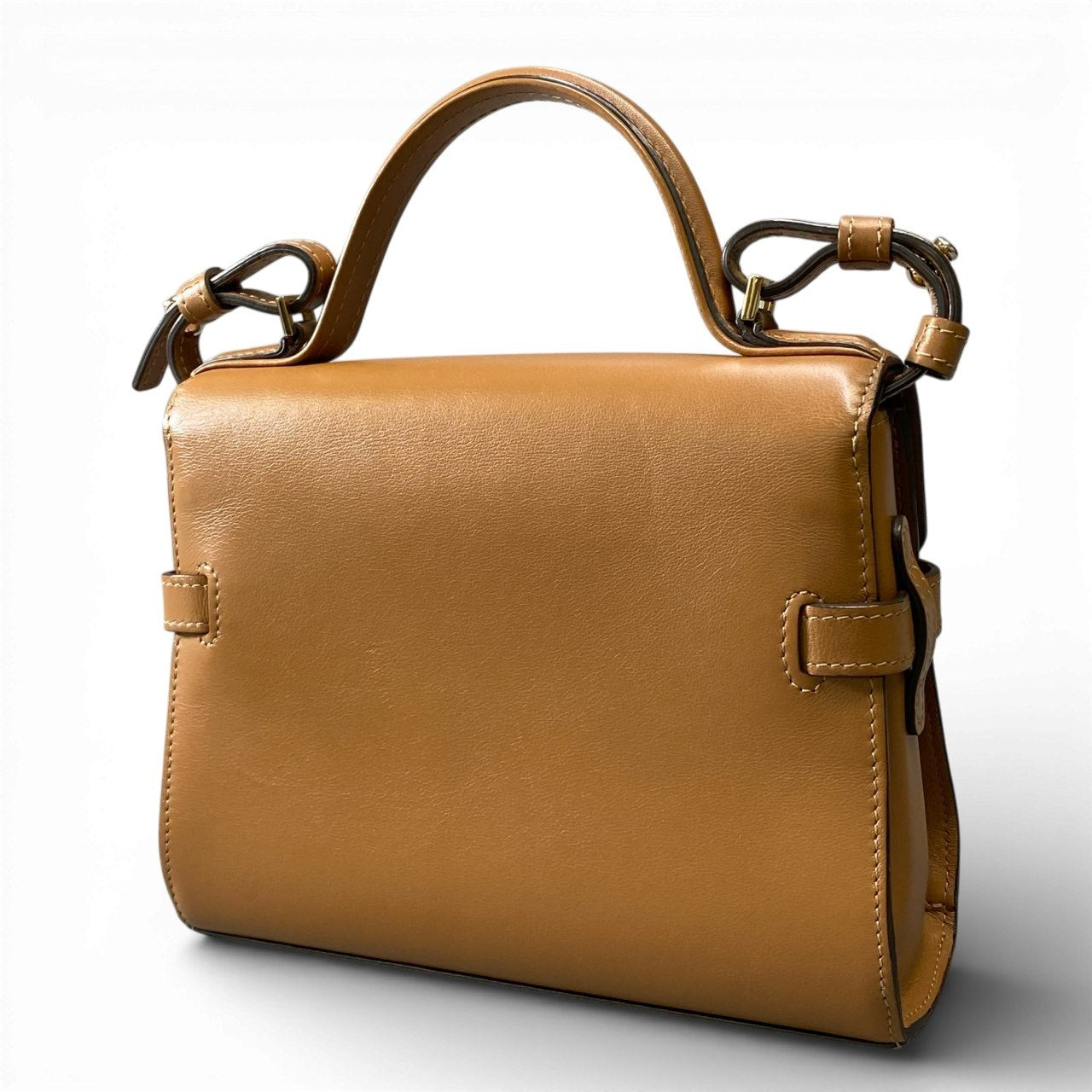 AL24 《極美品》 DELVAUX デルヴォー タンペートPM ショルダーバッグ ハンドバッグ 2way ブラウン レザー レディース 女性用k02i