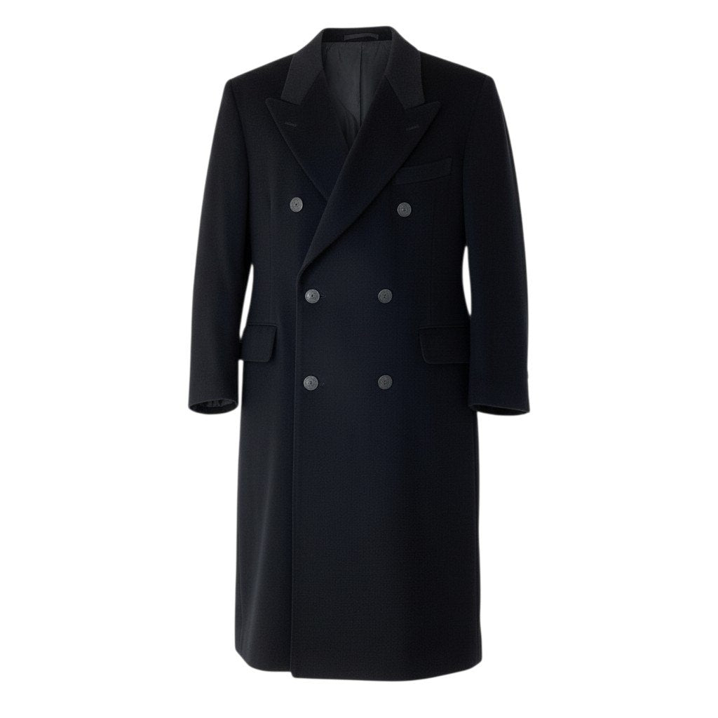 20c24 GIVENCHY ジバンシー ピーコート ロングコート カシミヤコート アウター ブラック カシミヤ100％ メンズ 男性用o07t