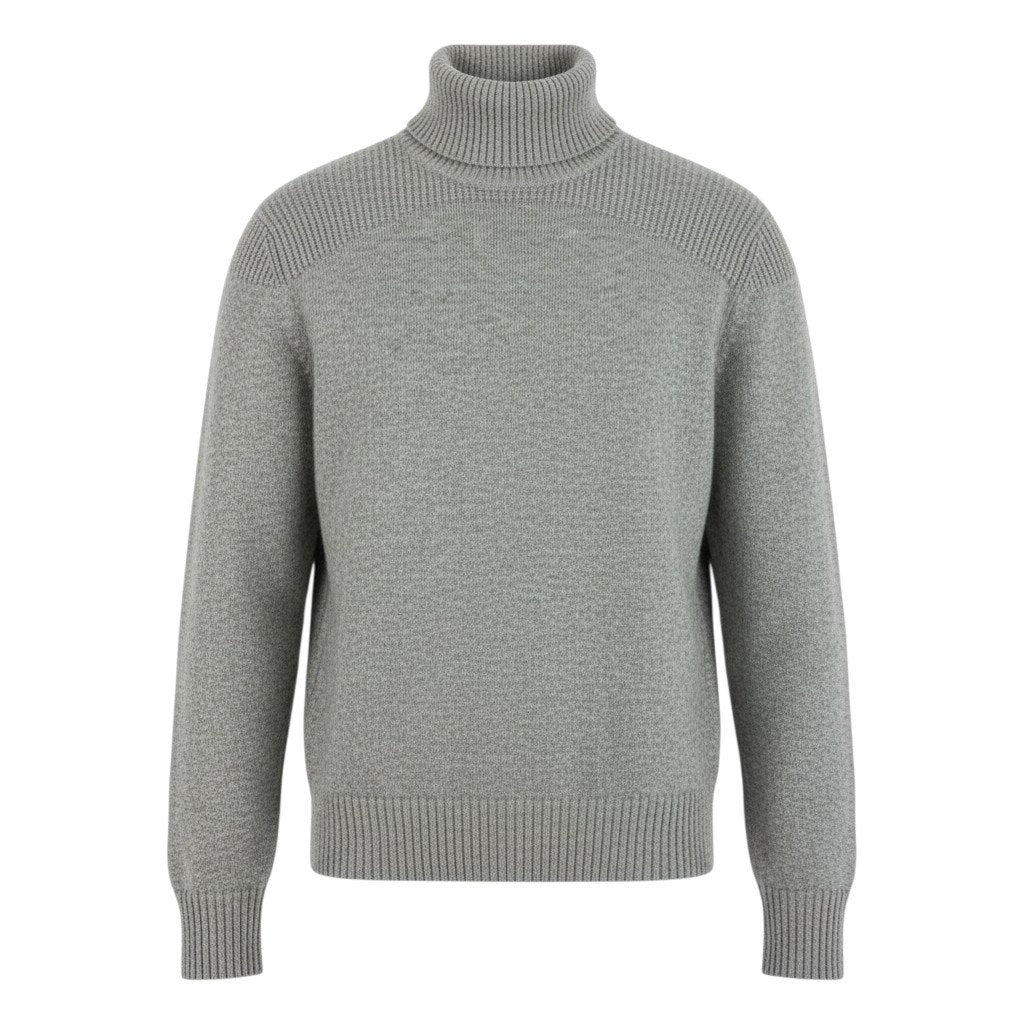 68b27 《美品》 BRUNELLO CUCINELLI ブルネロクチネリ カシミヤ100 ニット セーター タートルネック 44 グレー カシミア レディースu02t