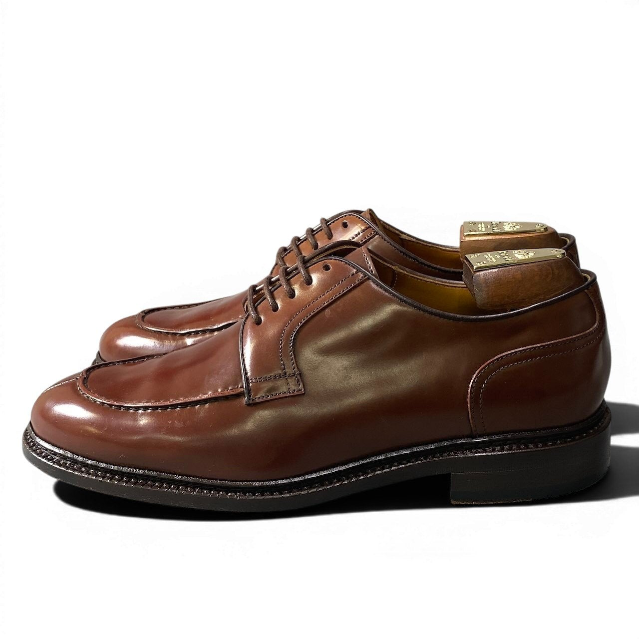 3g7 Berwick バーウィック CORDOVAN RIC コードバン シューズ 3682RDJR 26cm UK7 ブラウン レザー シューツリー付 革靴t18r