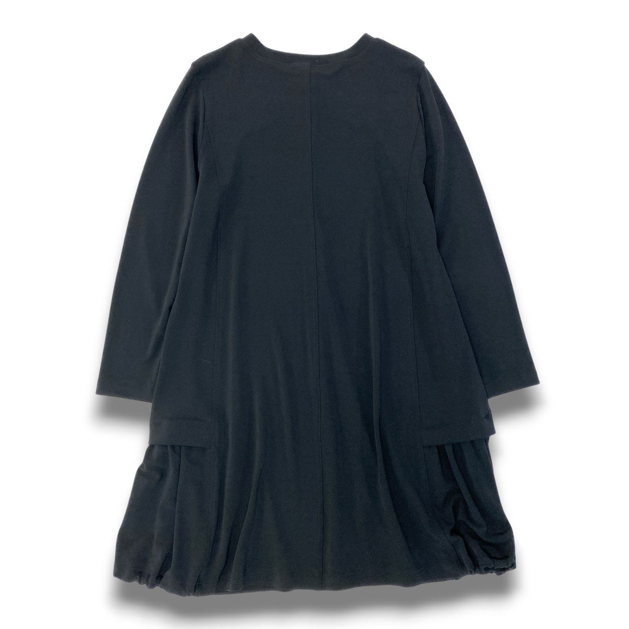 5c5 TOKUKO 1er VOL トクコプルミエヴォル ロングカーディガン 長袖 花柄レース くるみボタン ストレッチ レディース 女性服 サイズ9 ブラックu02t