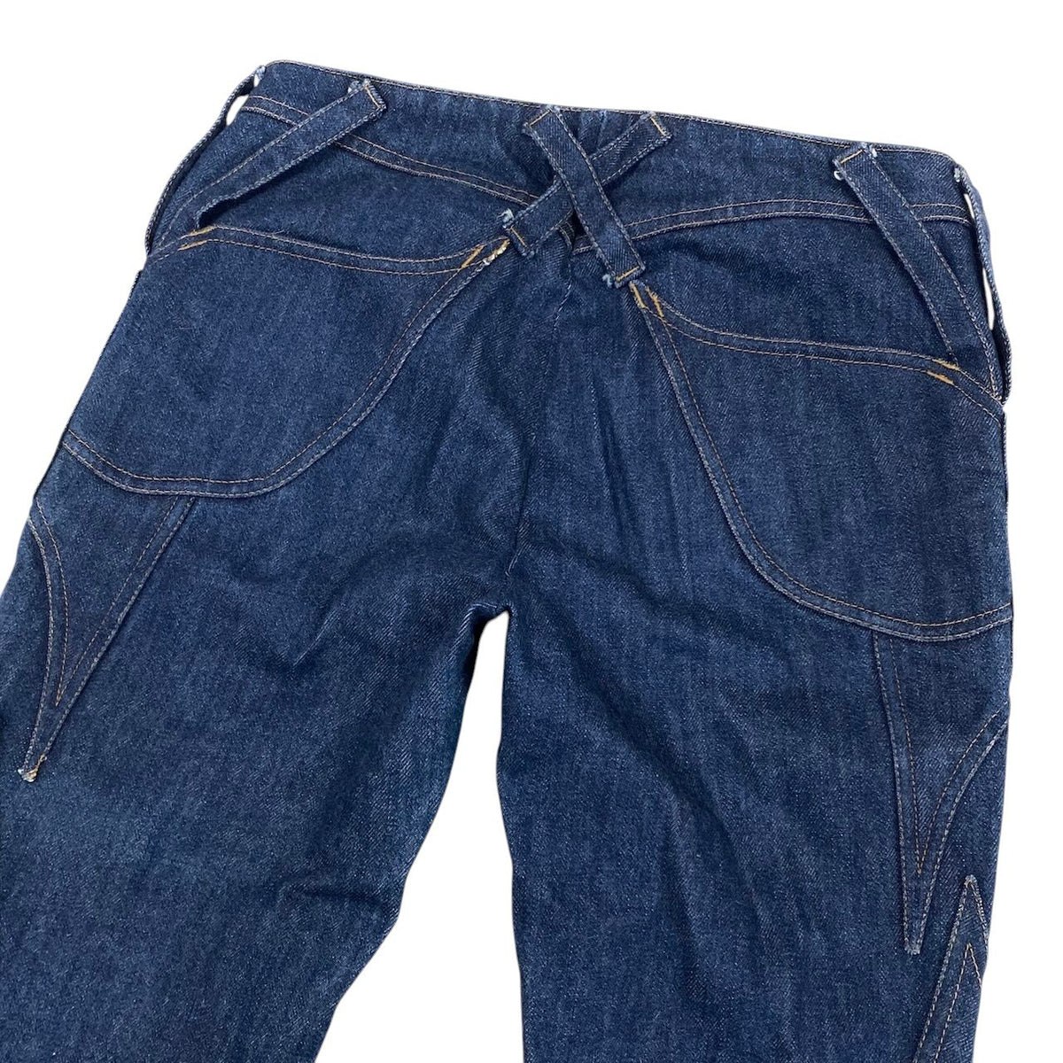 Ei20 DOLCE＆GABBANA ドルチェアンドガッバーナ 2002ss バタフライ デニム フレアパンツ 42 インディゴブルー コットン アーカイブu02t