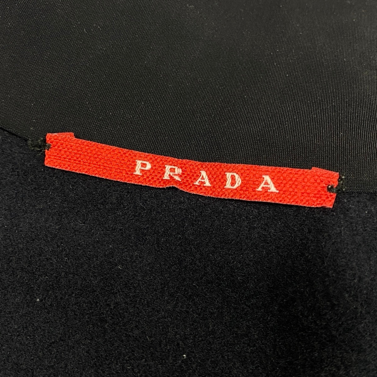 i8 PRADA 2008年 ロゴテープ サイドライン トラックジャケット Sサイズ ブラック メンズ 男性用u02t