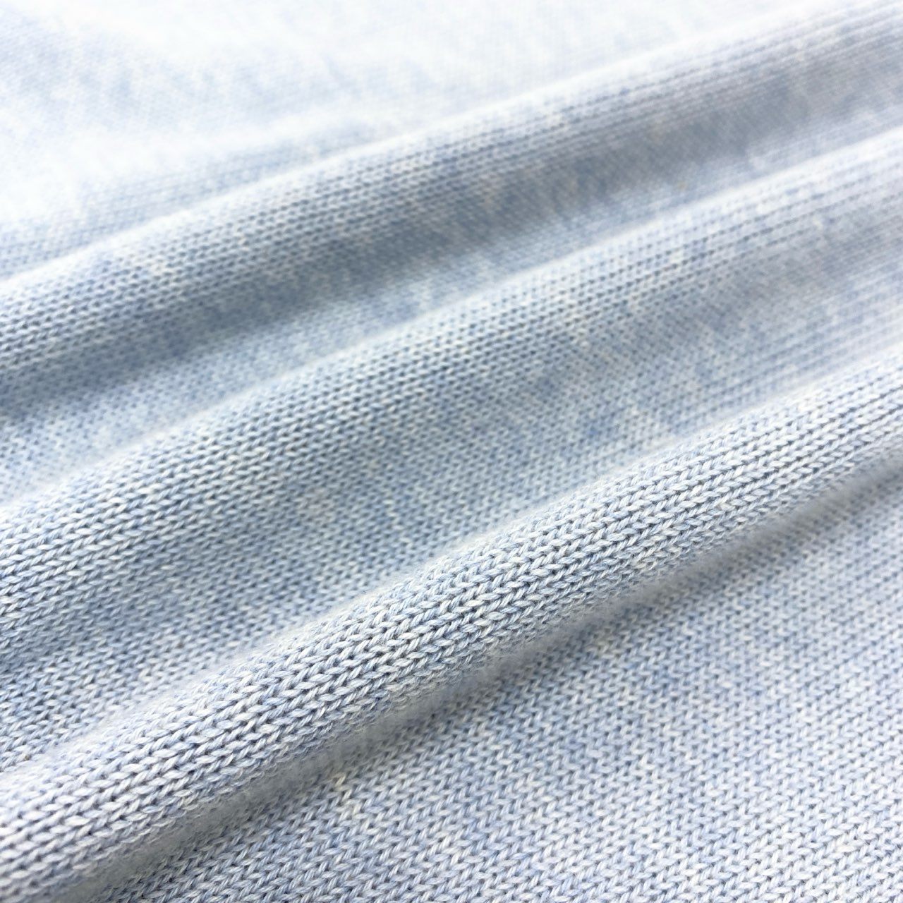 19k10 【美品】malo マーロ ニットセーター コットンニット コットン100％ Vネック イタリア製 50サイズ ライトブルー レディースu02t