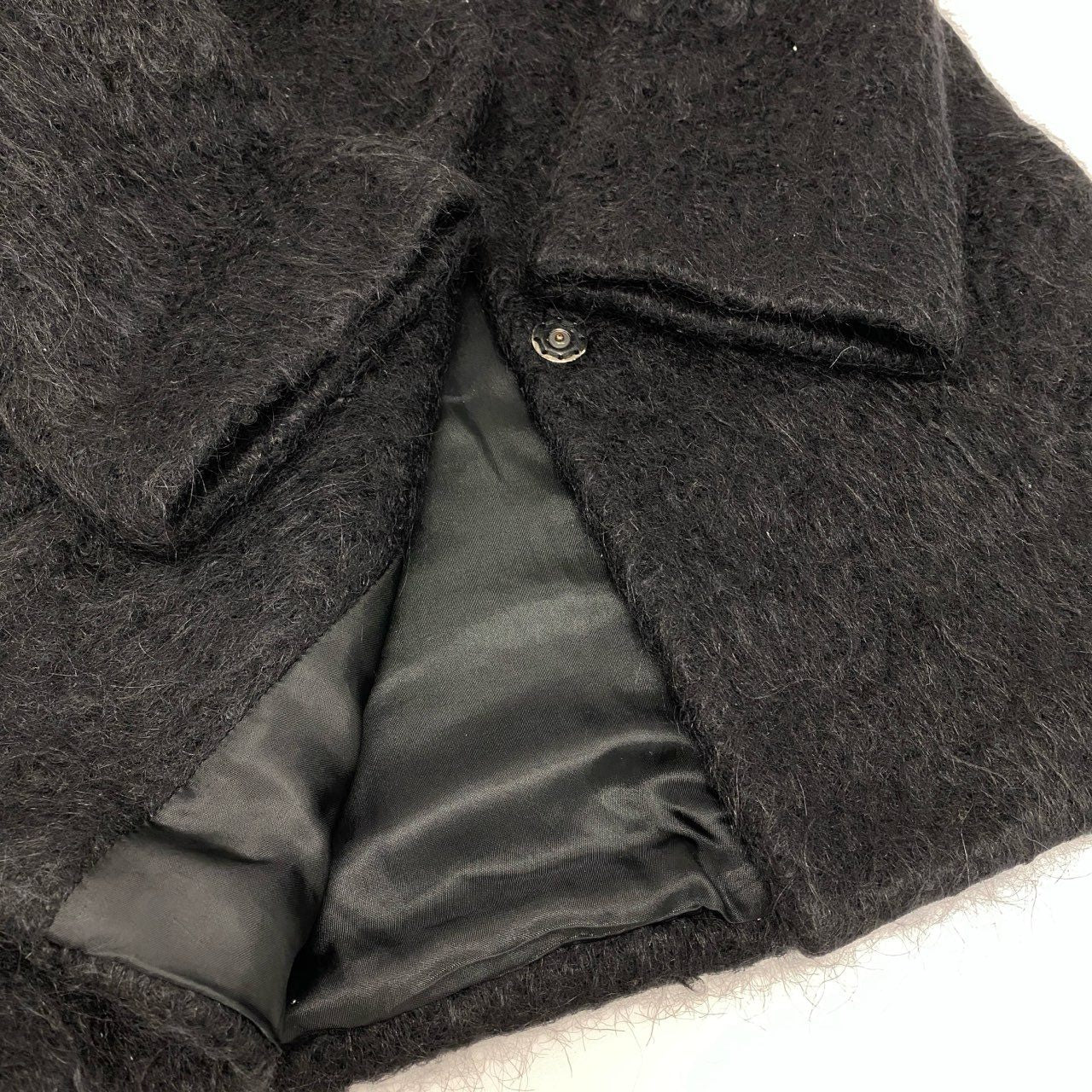 23L8《美品》 Blumarine blugirl ブルマリン ブルーガール シャギーコート ロングコート アウター ラインストーン装飾 38 ブラック レディース 女性用u02t
