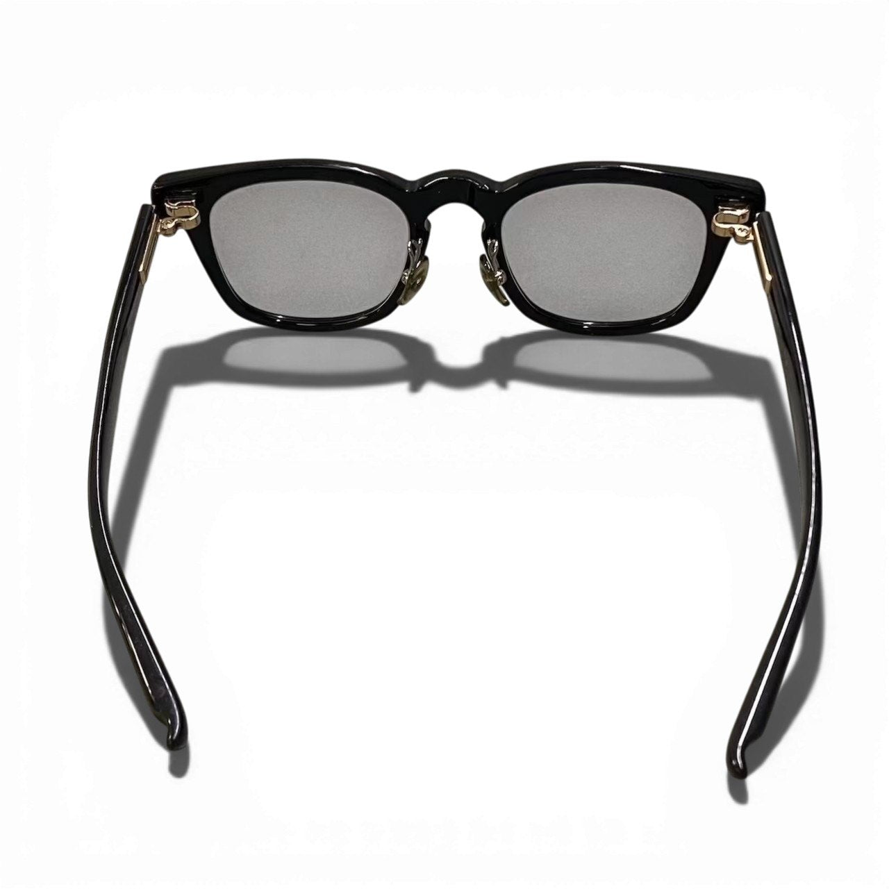c23 999.9 フォーナインズ Feelsun サングラス F-51NP 48□21 ブラック クリアスモーク アイウェア 眼鏡 メガネ ケース クロスt18r
