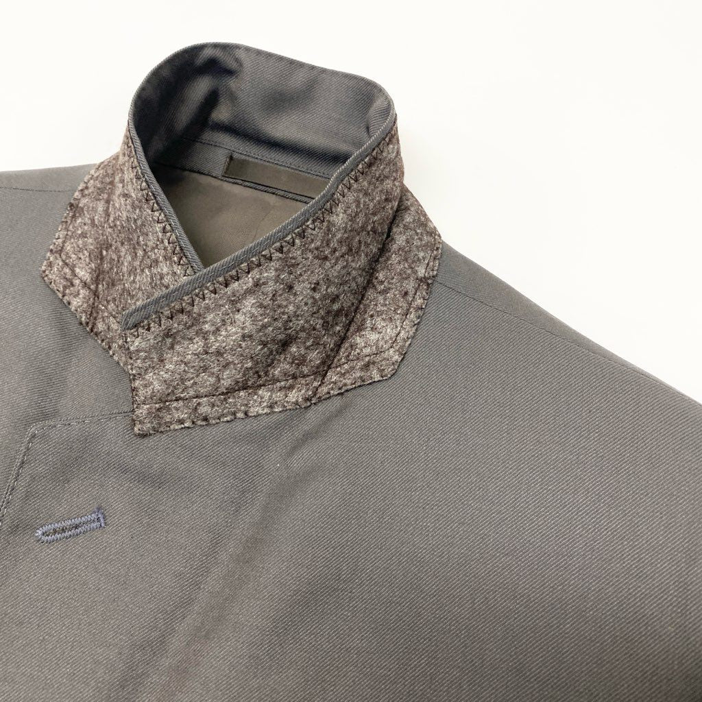 22l28 BURBERRY バーバリーズ スーツセットアップ テーラードジャケット スラックスパンツ 96-86-170AB5 ブラウングレー ウール100％ メンズ 男性用o07t