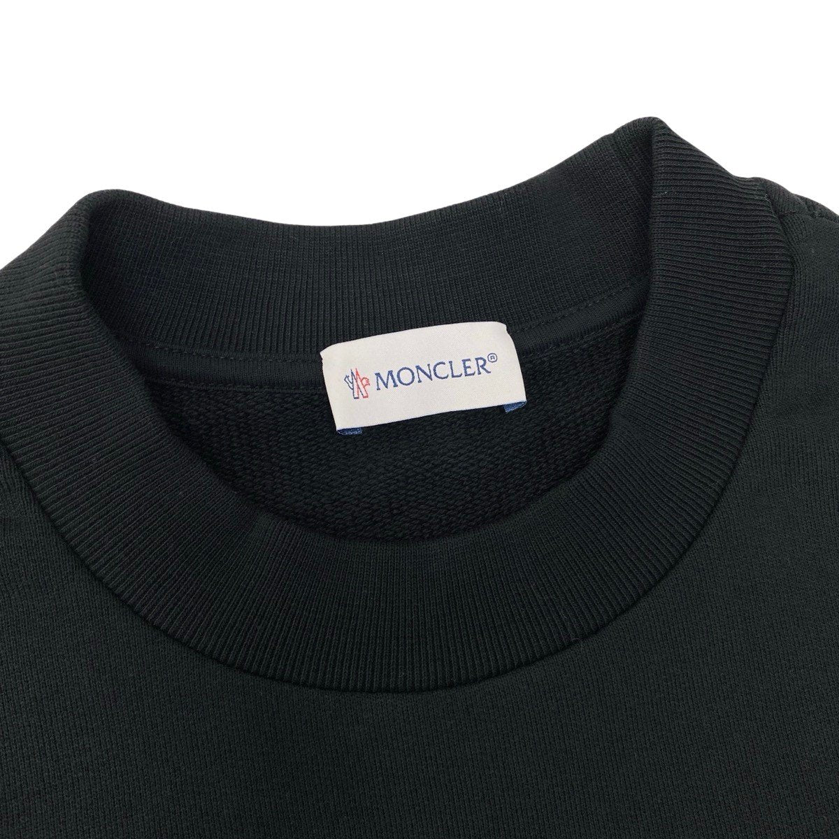 Mf18《美品》 MONCLER モンクレール アイコンワッペン スウェットシャツ Icon Patch Sweatshirt サイズM ブラック トレーナーt18r