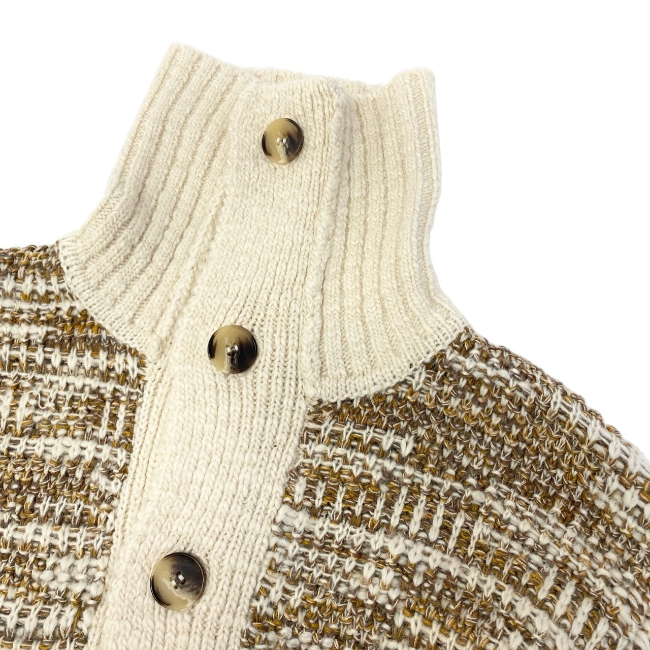 25c7 CMMN SWDN コモンスウェーデン BUTTON KINT ニットカーディガン サイズM ベージュ系 メンズ トップスk02i