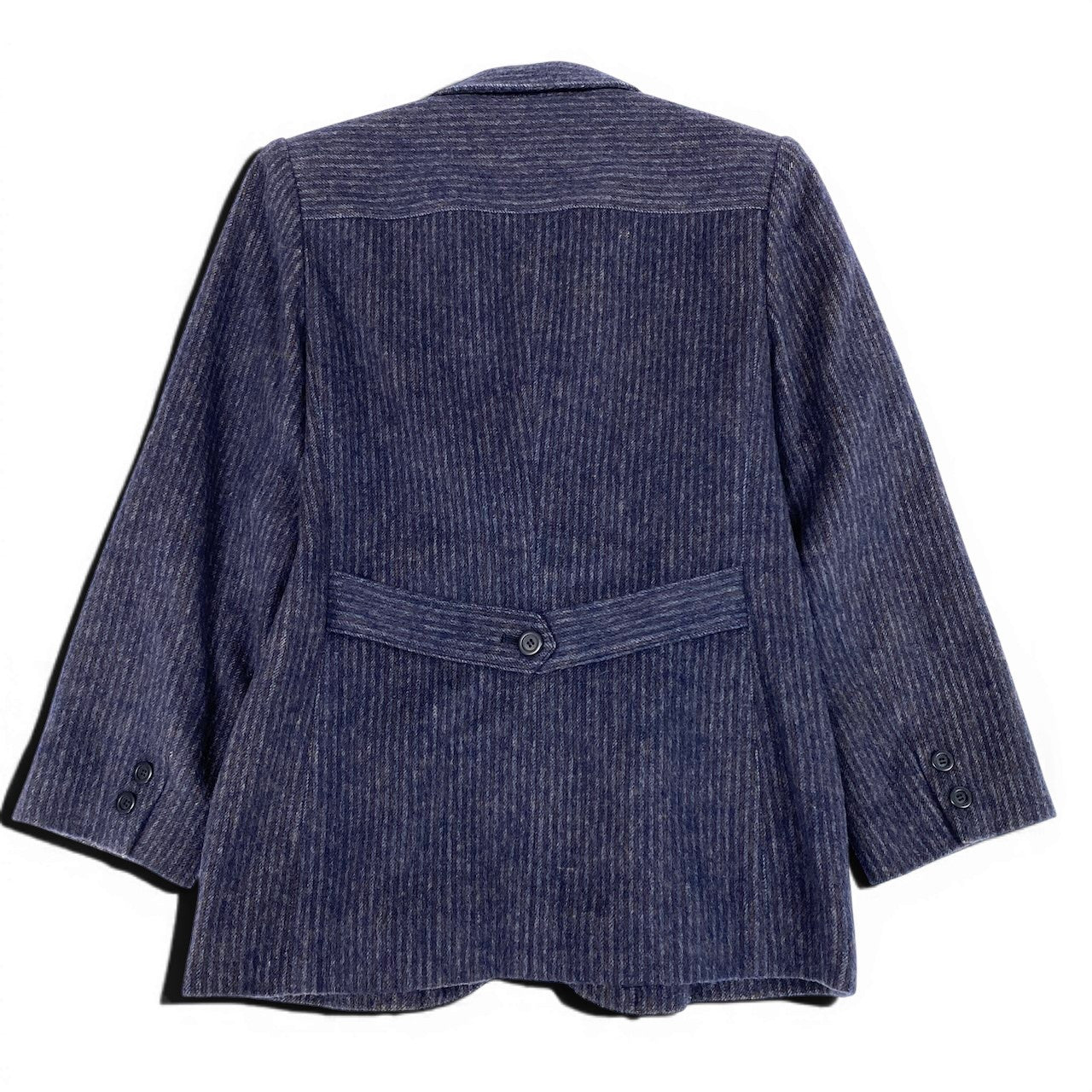 44d27 Christian Dior クリスチャンディオール テーラードジャケット ウールジャケット ストライプ柄 シングル 2B サイズM ネイビー メンズ 紳士服u02t
