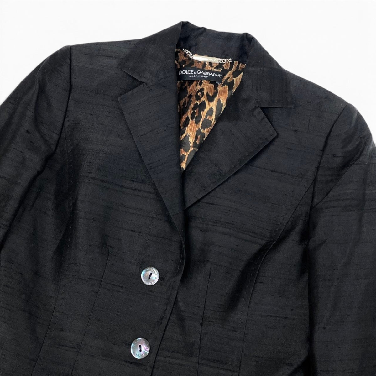 i19 DOLCE＆GABBANA テーラードジャケット イタリア製 40サイズ ブラック シルク100％ レディース 女性用u02t