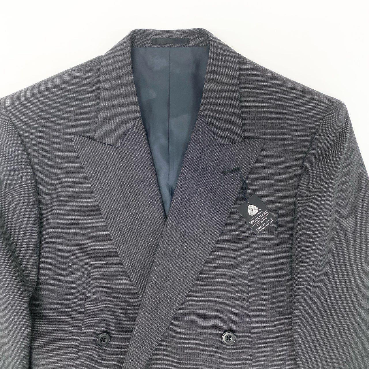 19k27 A.V.V HOMME アーヴェヴェ セットアップスーツ ダブルブレスト メンズ 紳士服 ビジネス フォーマル 96 AB5 グレー ウール100％u02t