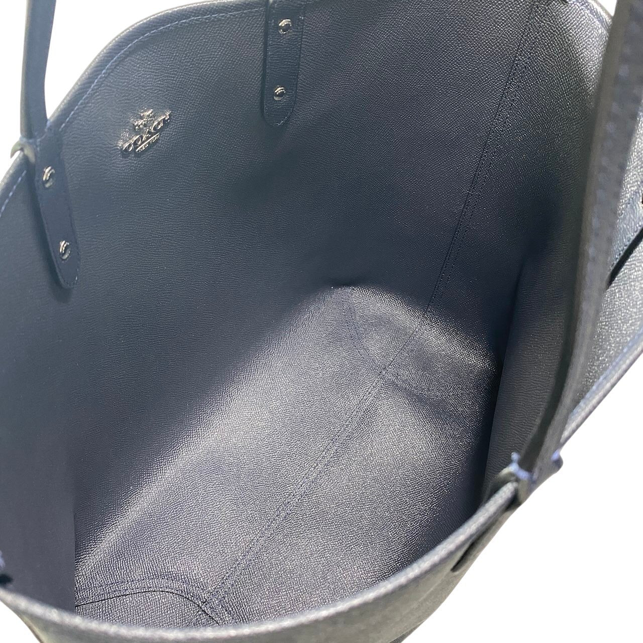 f12 COACH コーチ リバーシブル シグネチャー トートバッグ Reversible Signature Tote Bag K1732 / F58293 ネイビーt18r