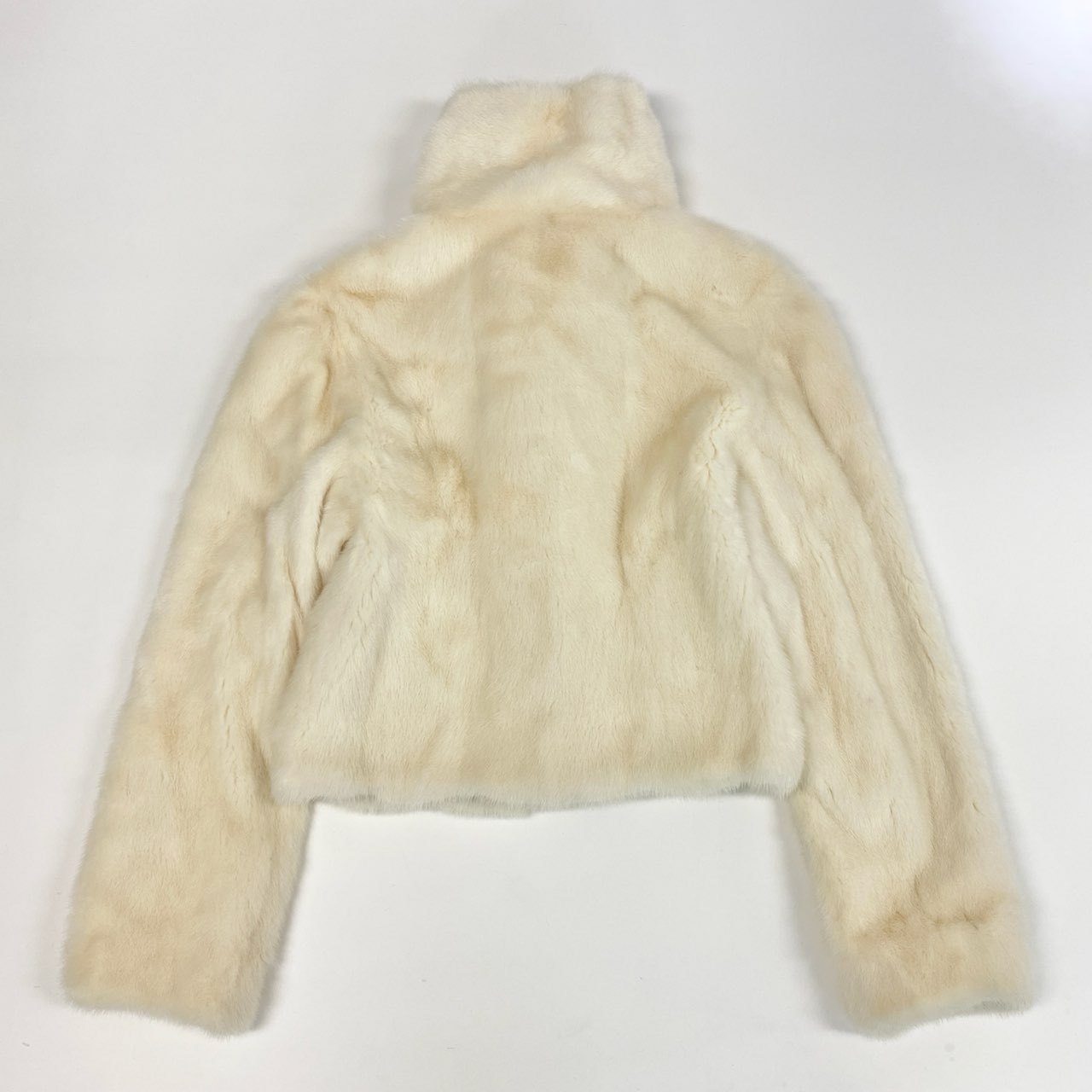 20k2《希少》 Pellicce Moda ペリーチェモーダ パールミンク ジャケット ホワイト 最高級本毛皮 PEARL MINK FUR コート イタリア製t18r