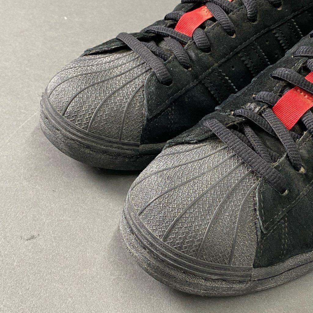 3d21 adidas アディダス × THRASHER スラッシャー SUPER STAR ADV スーパースター スケートボード スニーカー 26.0cm ブラック スケシュー FY9025