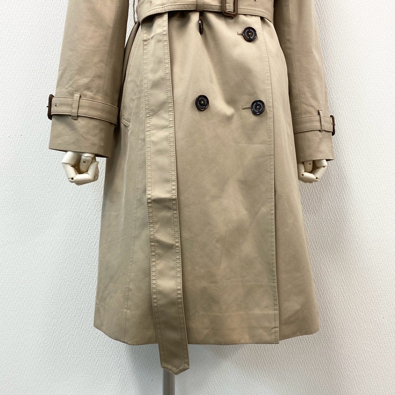 63i12 MACKINTOSH PHILOSOPHY マッキントッシュ フィロソフィー ベルテッド トレンチコート ライナー付き H5A02-601-40 40 ベージュ コットン レディースk02i