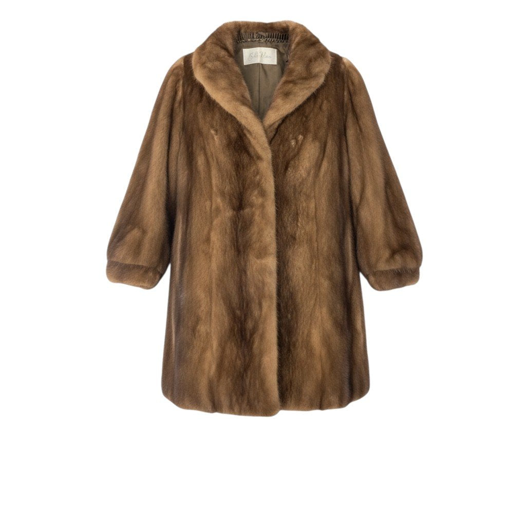 21c4 SAGA MINK サガミンク 銀サガ パステルミンク ファーコート サイズ13 ブラウン 最高級本毛皮 Pastel Mink Fur Coatt18r